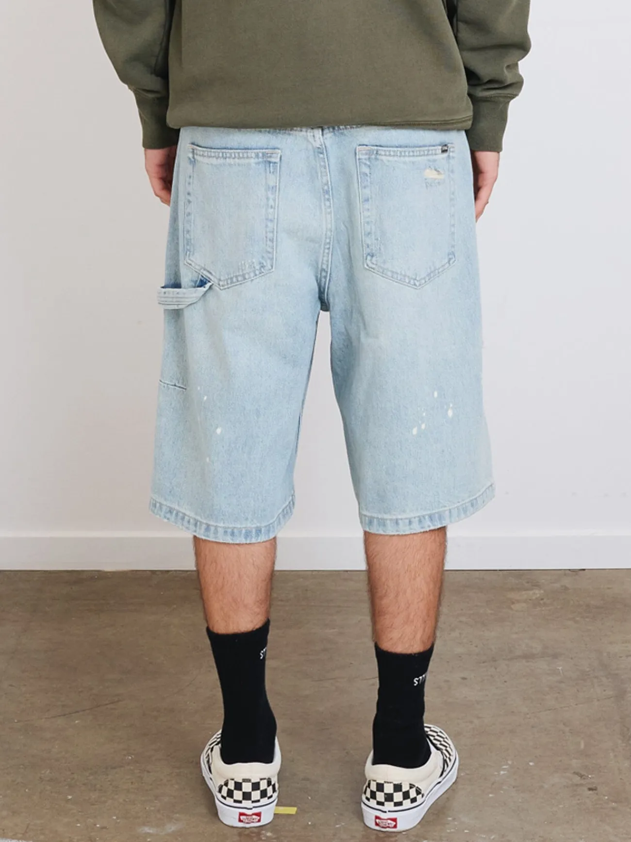 Best Thrills Big Slacker Denim Short - Dirty Ash Blue DirtyAshBlue