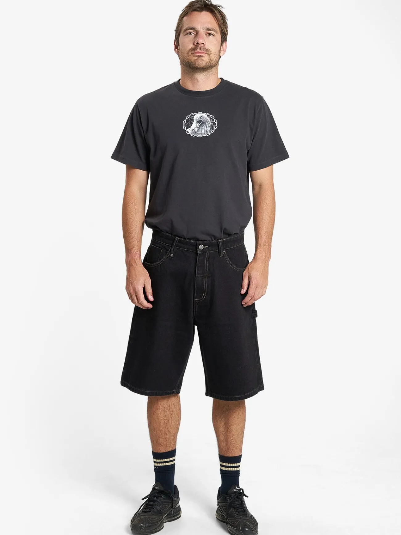 Online Thrills Big Slacker Denim Short - Black Rinse BlackRinse