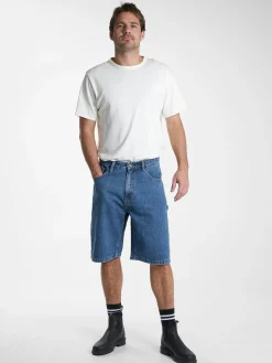 Discount Thrills Big Slacker Denim Short - Rinsed Blues RinsedBlues