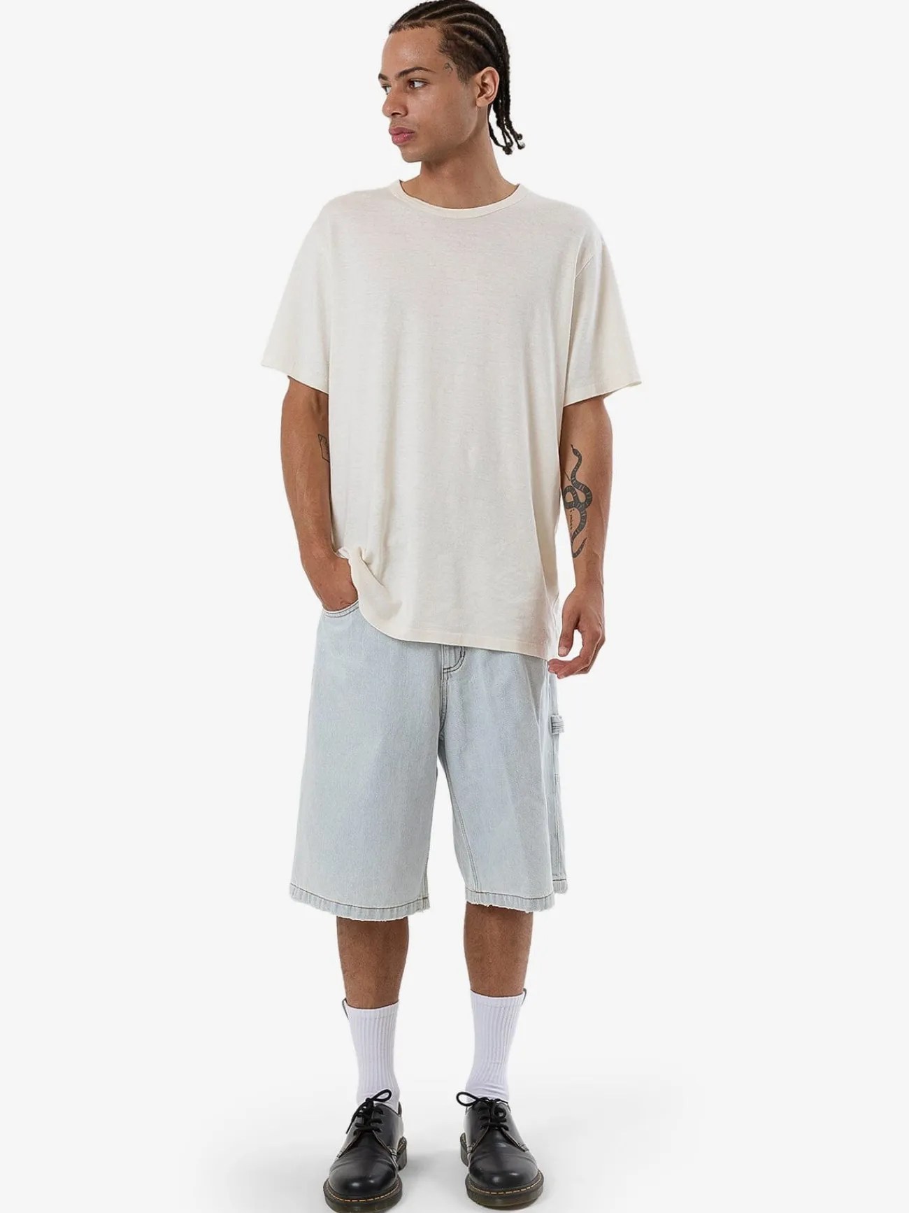 Hot Thrills Big Slacker Denim Short - Dirty Fade DirtyFade
