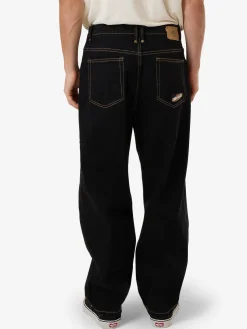 Sale Thrills Big Slacker Embro Denim Jean - Black Rinse BlackRinse