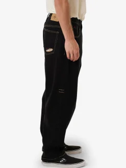 Sale Thrills Big Slacker Embro Denim Jean - Black Rinse BlackRinse