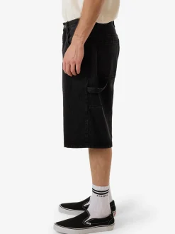 Sale Thrills Big Slacker Existence Embro Denim Short - Aged Black AgedBlack