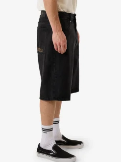 Sale Thrills Big Slacker Existence Embro Denim Short - Aged Black AgedBlack