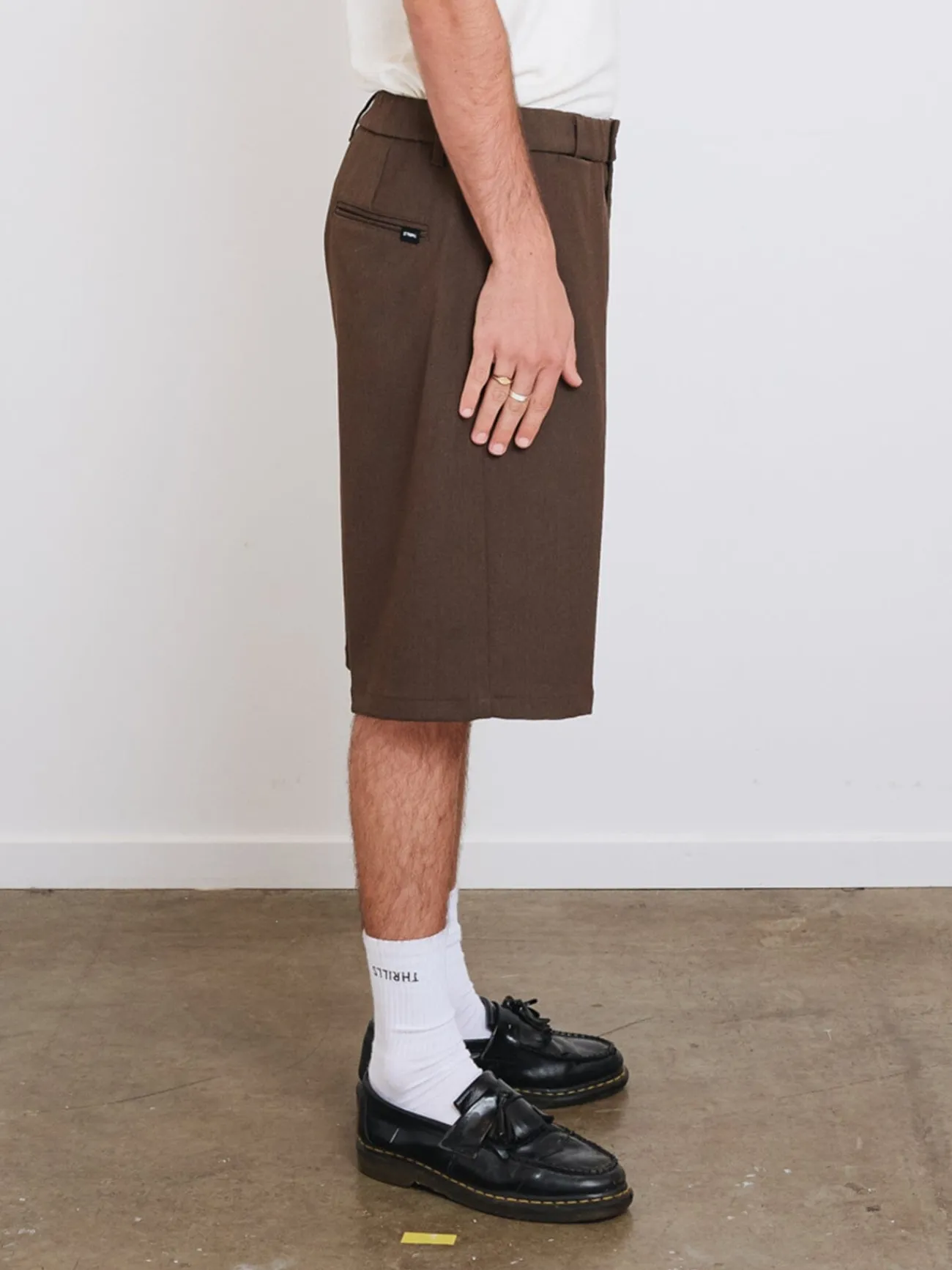 Hot Thrills Big Slacker Pub Short - Dark Brindle DarkBrindle