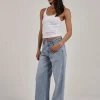 Hot Thrills Billie Low Baggie Jean - Ash Blue AshBlue