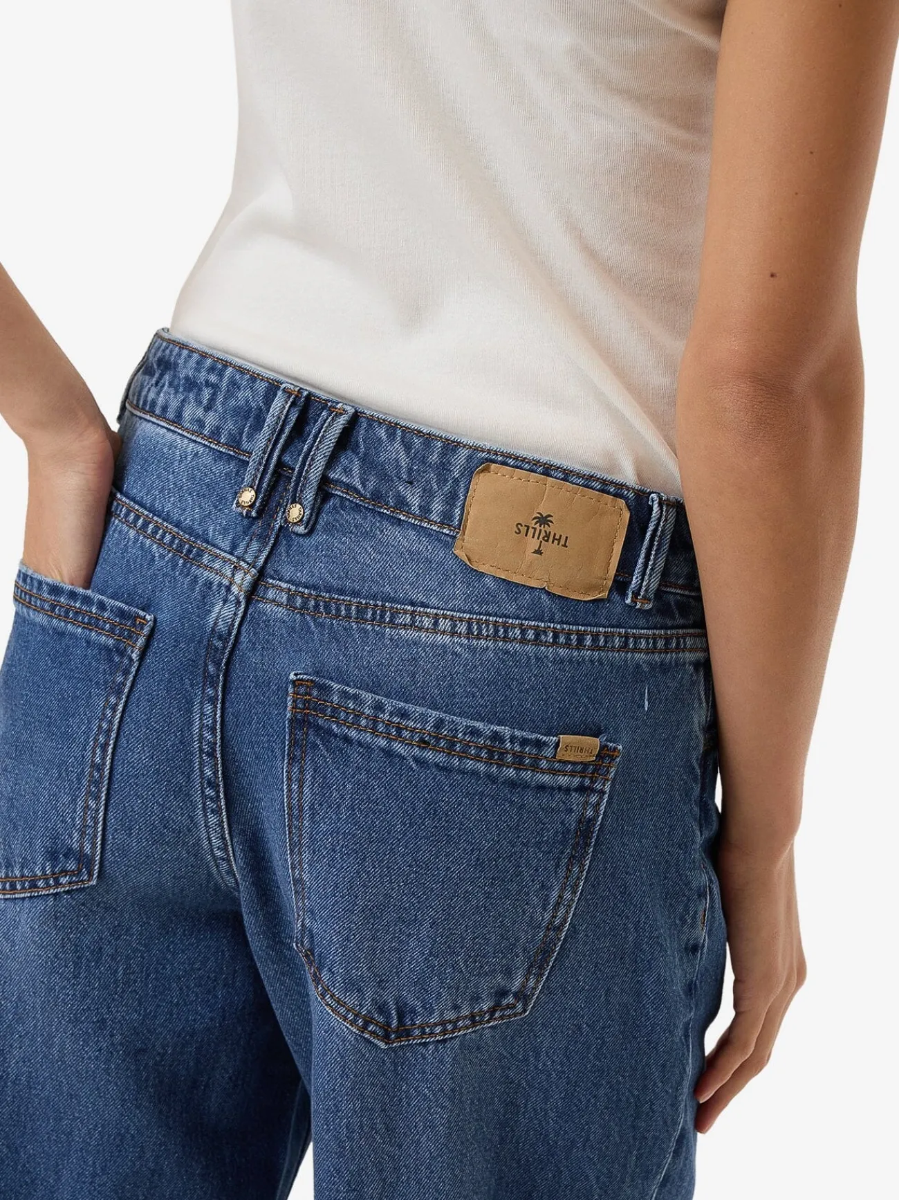 Outlet Thrills Billie Low Jean - Double Rinsed Blues DoubleRinsedBlues