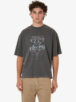 Clearance Thrills Bitter End Box Fit Oversize Short Tee - Merch Black MerchBlack