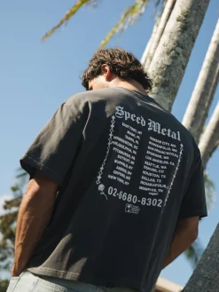 Clearance Thrills Bitter End Box Fit Oversize Short Tee - Merch Black MerchBlack