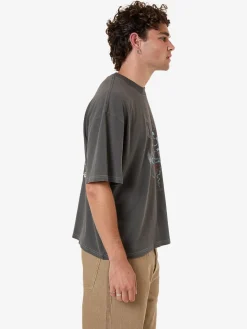 Clearance Thrills Bitter End Box Fit Oversize Short Tee - Merch Black MerchBlack