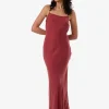 New Thrills Blair Bias Slip Dress - Cabernet