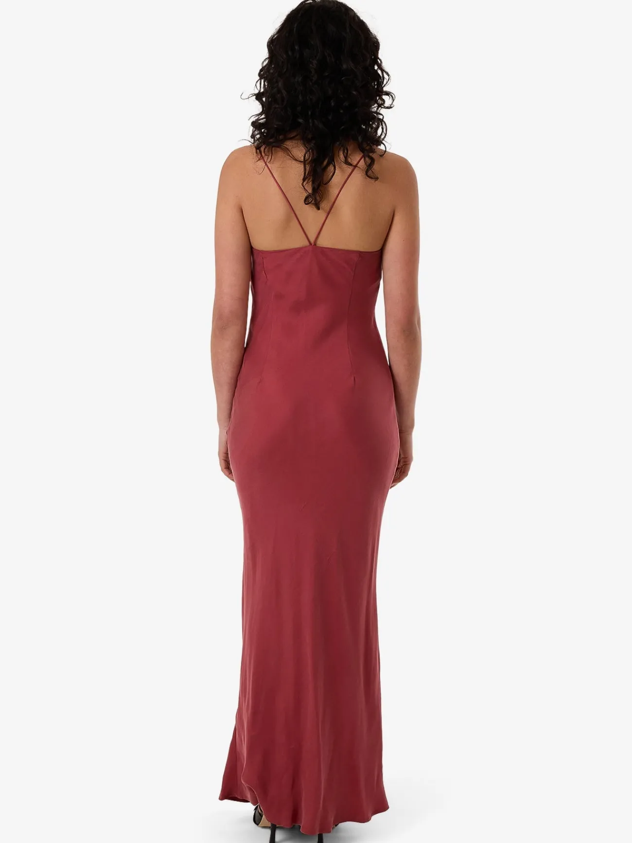 New Thrills Blair Bias Slip Dress - Cabernet