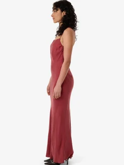 New Thrills Blair Bias Slip Dress - Cabernet