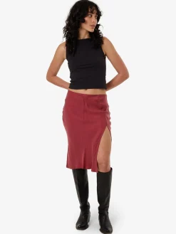 Sale Thrills Blair Slip Skirt - Cabernet