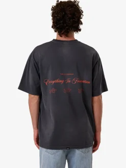Hot Thrills Blends Oversize Fit Tee - India Ink Fade IndiaInkFade