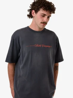 Hot Thrills Blends Oversize Fit Tee - India Ink Fade IndiaInkFade