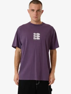 Online Thrills Blurred State Merch Fit Tee - Dust Purple DustPurple