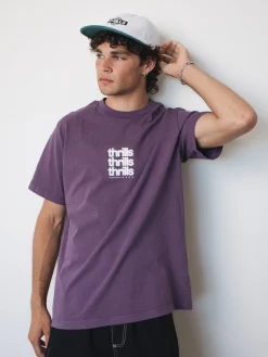 Online Thrills Blurred State Merch Fit Tee - Dust Purple DustPurple