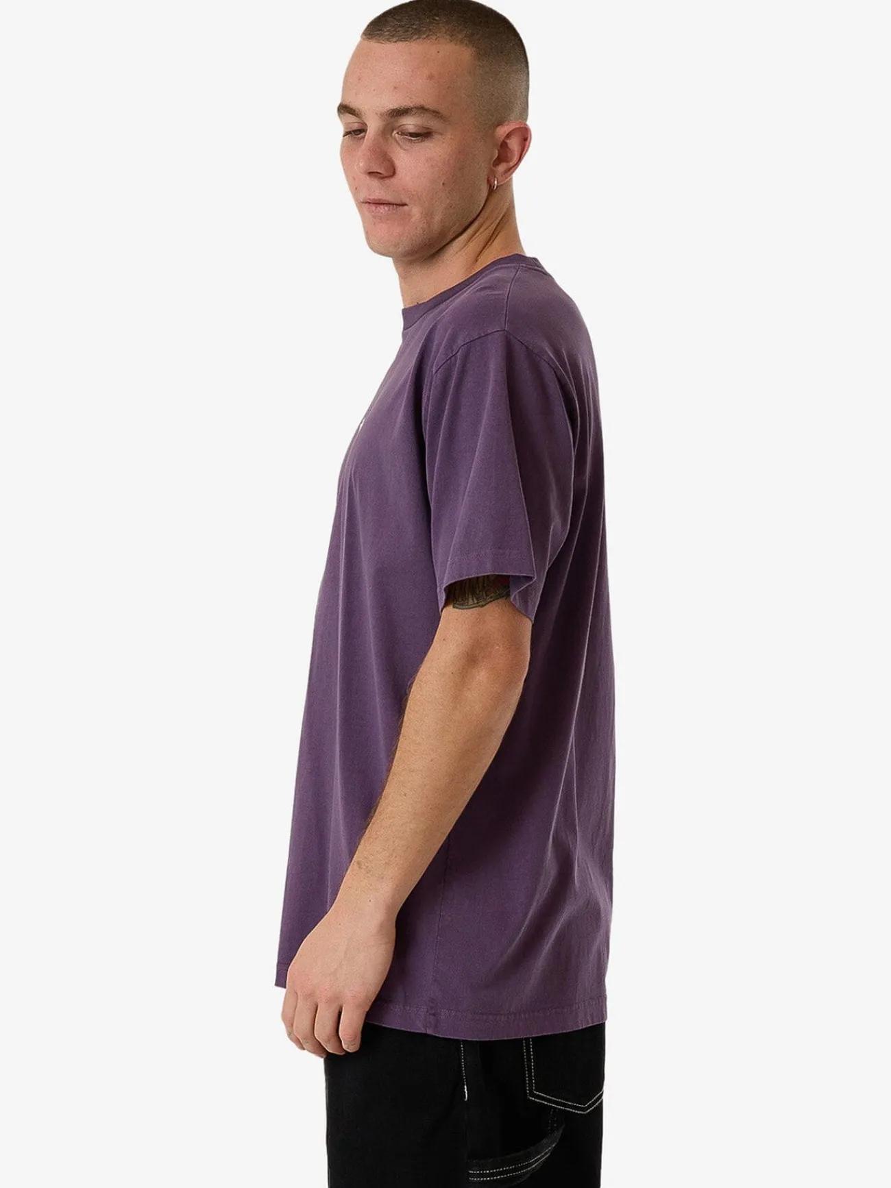 Online Thrills Blurred State Merch Fit Tee - Dust Purple DustPurple