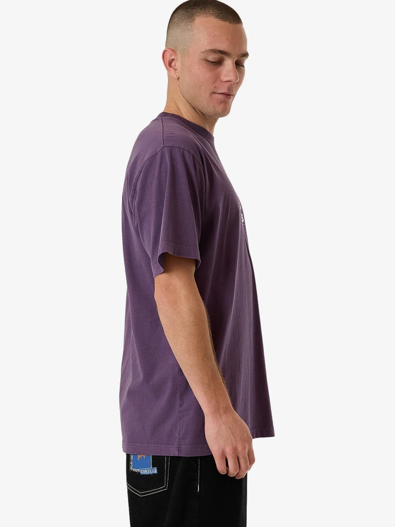 Online Thrills Blurred State Merch Fit Tee - Dust Purple DustPurple