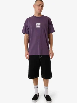 Online Thrills Blurred State Merch Fit Tee - Dust Purple DustPurple