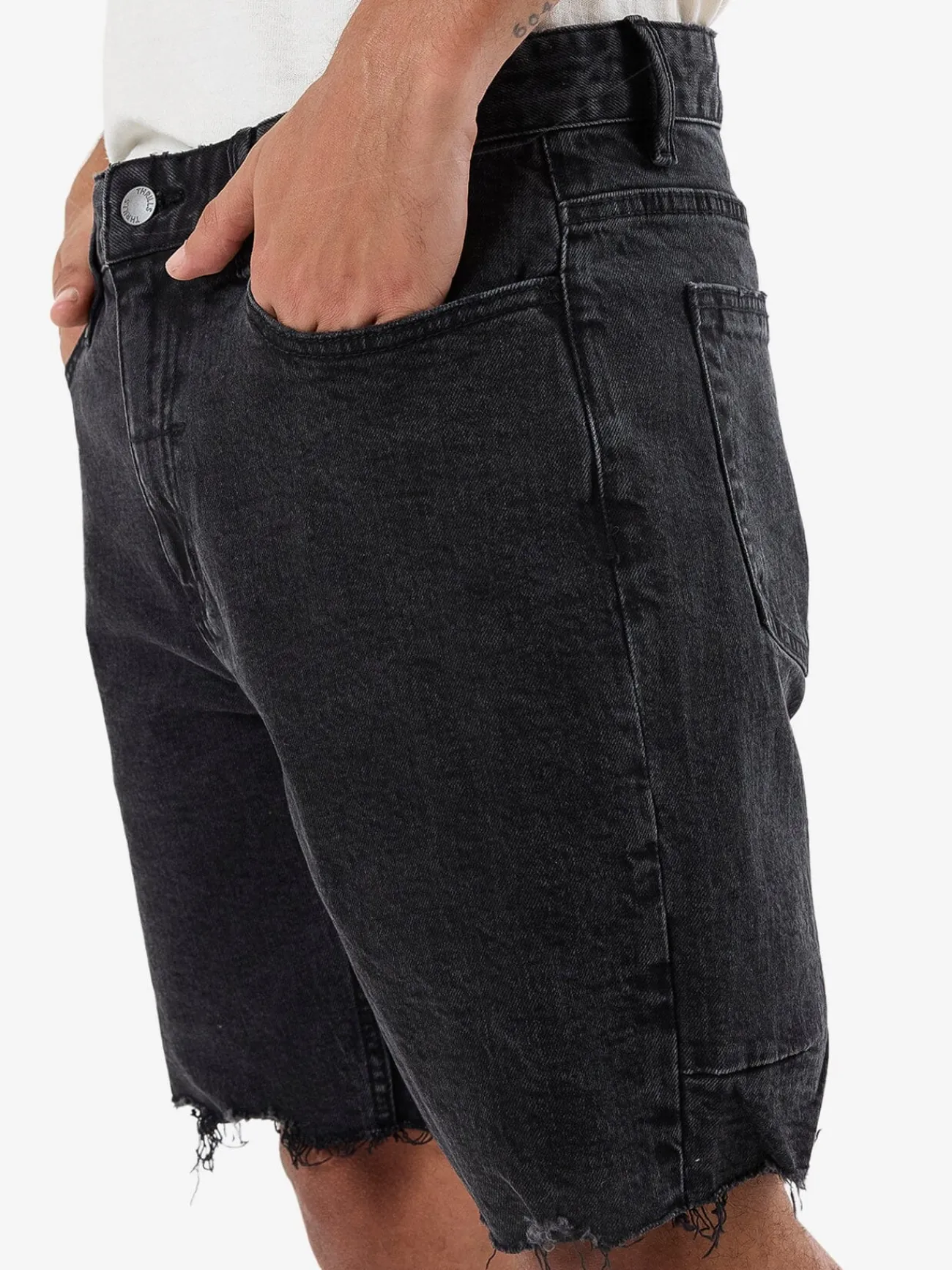 Best Thrills Bones Denim Short - Aged Black AgedBlack