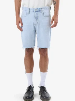 Online Thrills Bones Denim Short - Light Ash Blue LightAshBlue