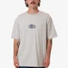 Discount Thrills Born To Fly Embro Oversize Fit Tee - Snow Marle SnowMarle
