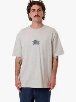 Discount Thrills Born To Fly Embro Oversize Fit Tee - Snow Marle SnowMarle