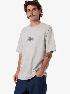 Discount Thrills Born To Fly Embro Oversize Fit Tee - Snow Marle SnowMarle