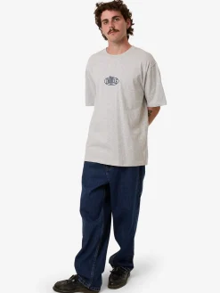 Discount Thrills Born To Fly Embro Oversize Fit Tee - Snow Marle SnowMarle