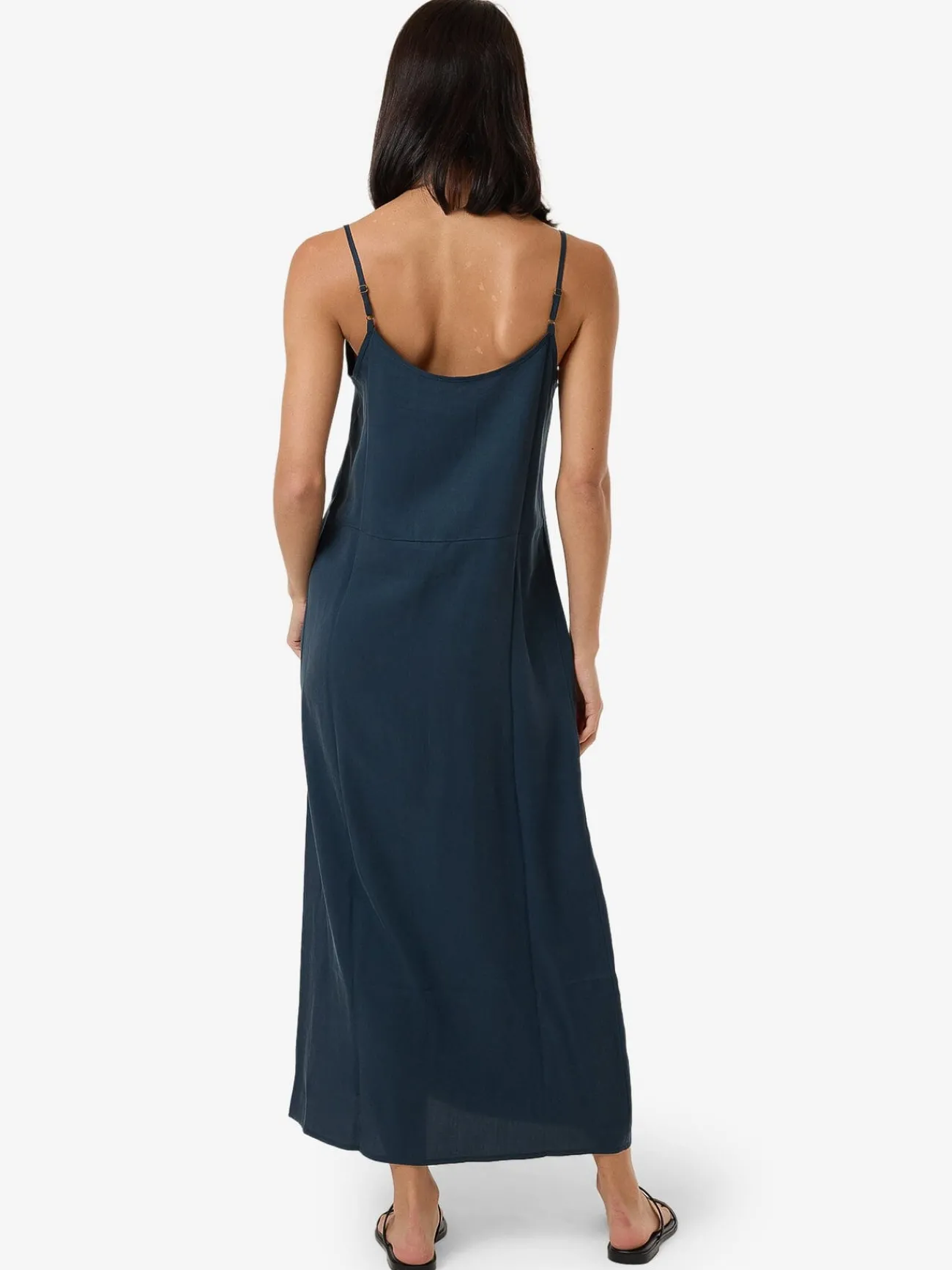 Fashion Thrills Breezy Slip Dress - Dark Slate DarkSlate