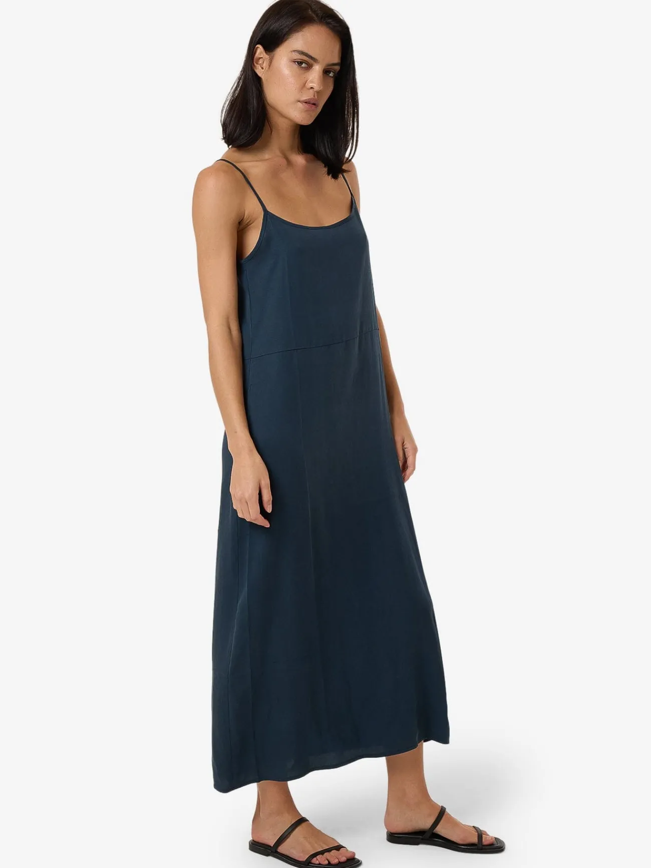 Fashion Thrills Breezy Slip Dress - Dark Slate DarkSlate