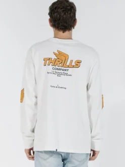 Best Thrills Burner Merch Fit Long Sleeve Tee - Dirty White DirtyWhite