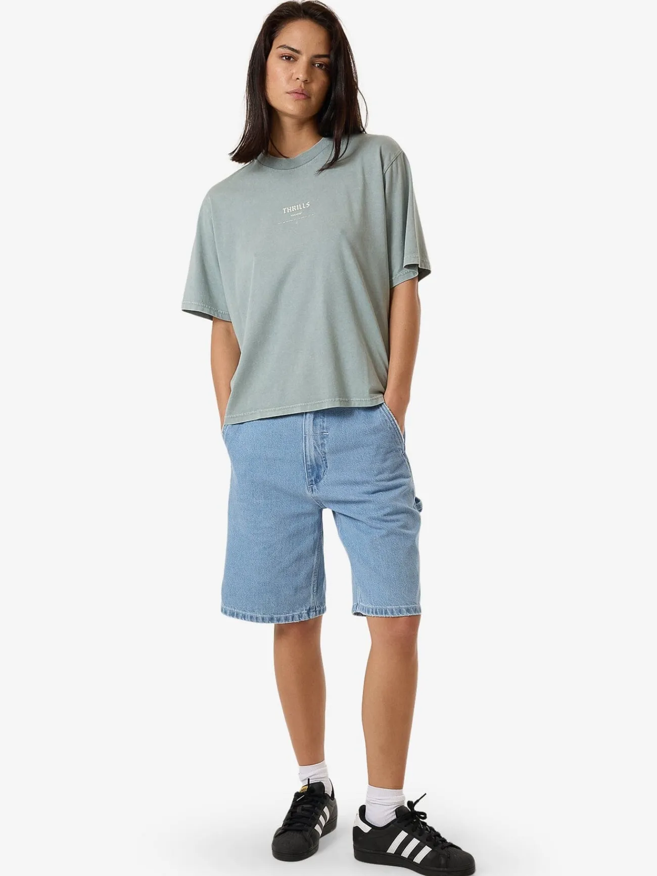 Online Thrills Cache Square Tee - Stormy Sea StormySea