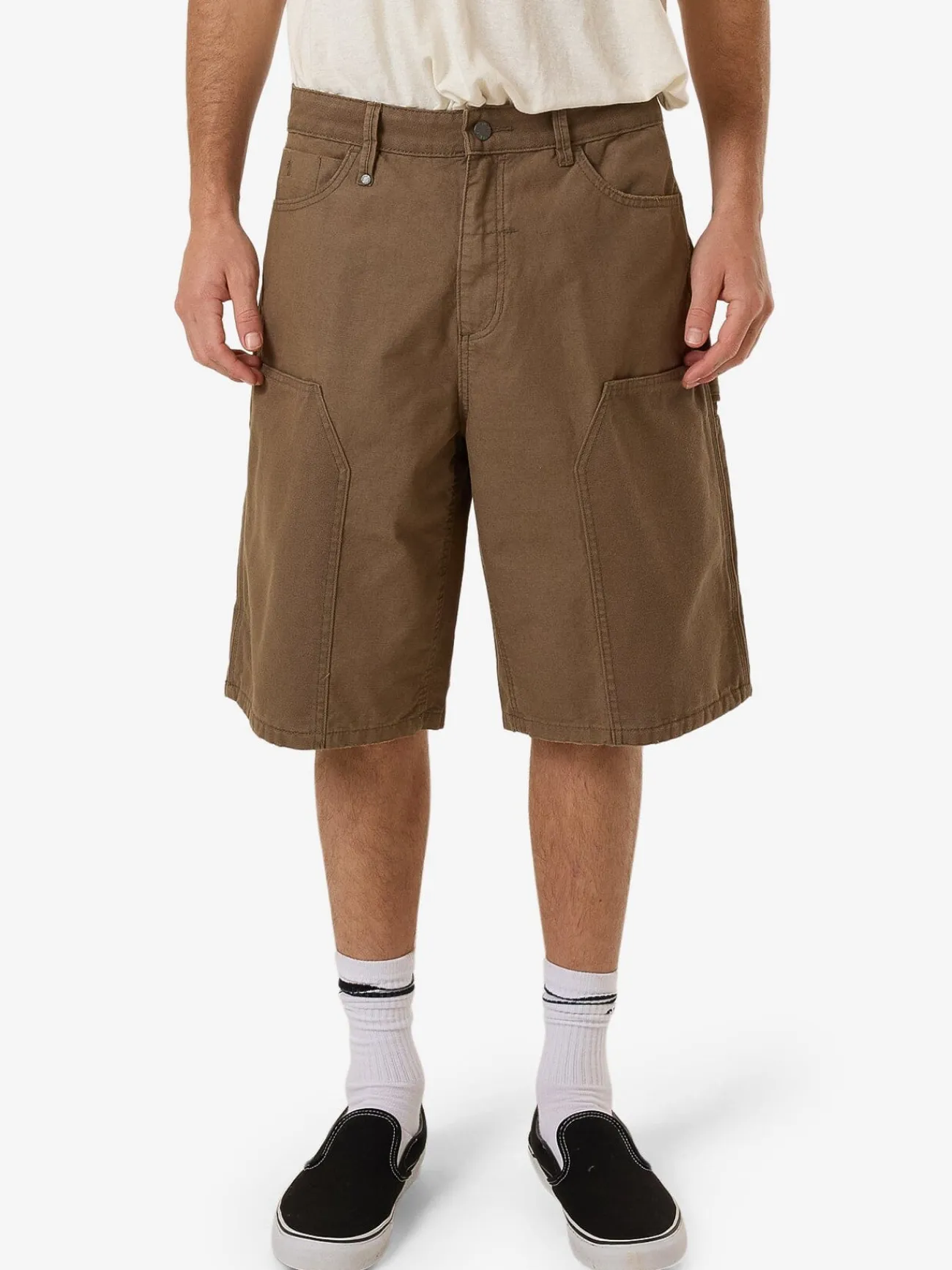 Clearance Thrills Carpenter Big Slacker Double Knee Short - Desert