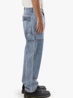 Fashion Thrills Carpenter Slacker Double Knee Jean - Faded Rinse Indigo FadedRinseIndigo