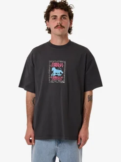 Discount Thrills Chain Of Formation Box Fit Oversize Tee - Dark Charcoal DarkCharcoal