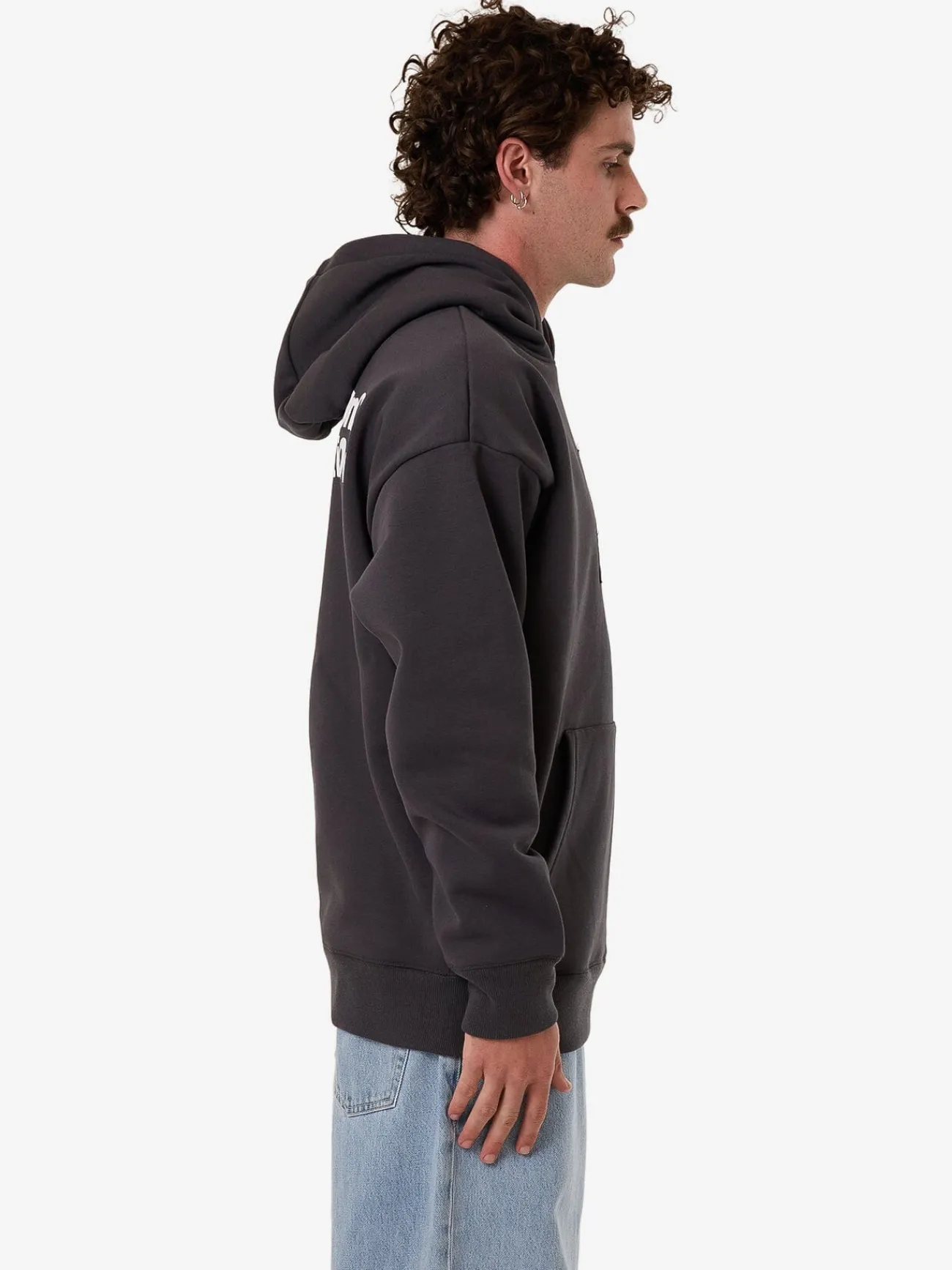 Best Thrills Chain Of Formation Cropped Slouch Pull On Hood - Dark Charcoal DarkCharcoal