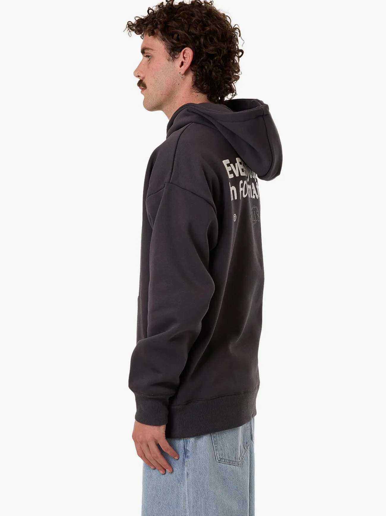 Best Thrills Chain Of Formation Cropped Slouch Pull On Hood - Dark Charcoal DarkCharcoal