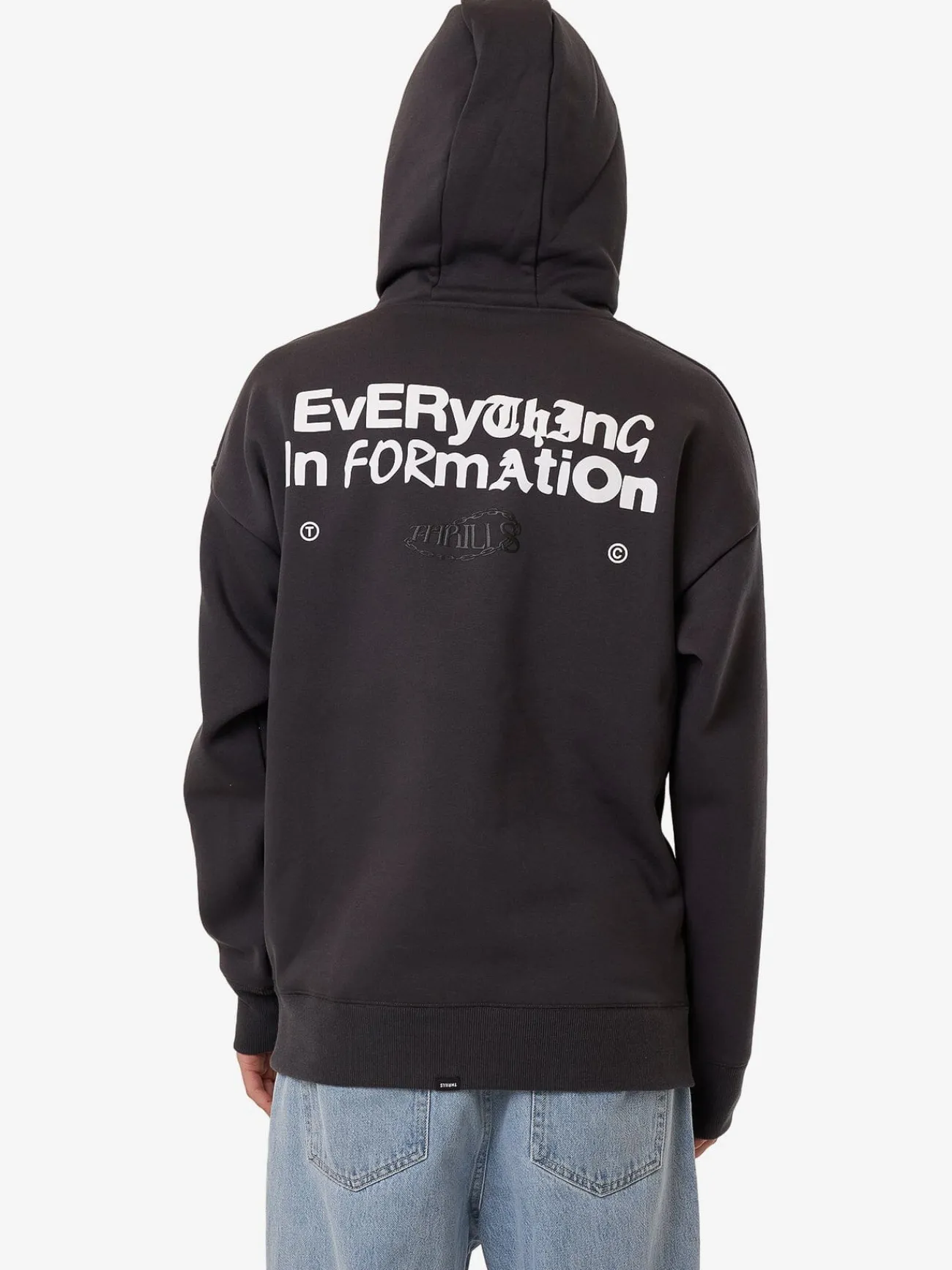 Best Thrills Chain Of Formation Cropped Slouch Pull On Hood - Dark Charcoal DarkCharcoal
