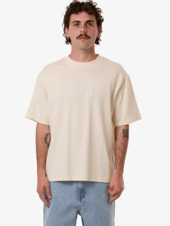 Best Thrills Chain Of Formation Embro Box Fit Oversize Short Tee - Unbleached
