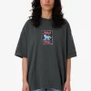Fashion Thrills Chain of Formation Oversized Tee - Charcoal Blue CharcoalBlue