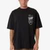 Fashion Thrills Chain Reaction Box Fit Oversize Tee - Faded Black FadedBlack