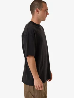Fashion Thrills Chain Reaction Box Fit Oversize Tee - Faded Black FadedBlack