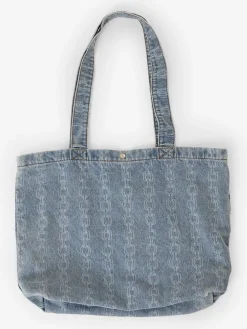 Sale Thrills Chain Reaction Denim Tote - Faded Rinse Indigo FadedRinseIndigo