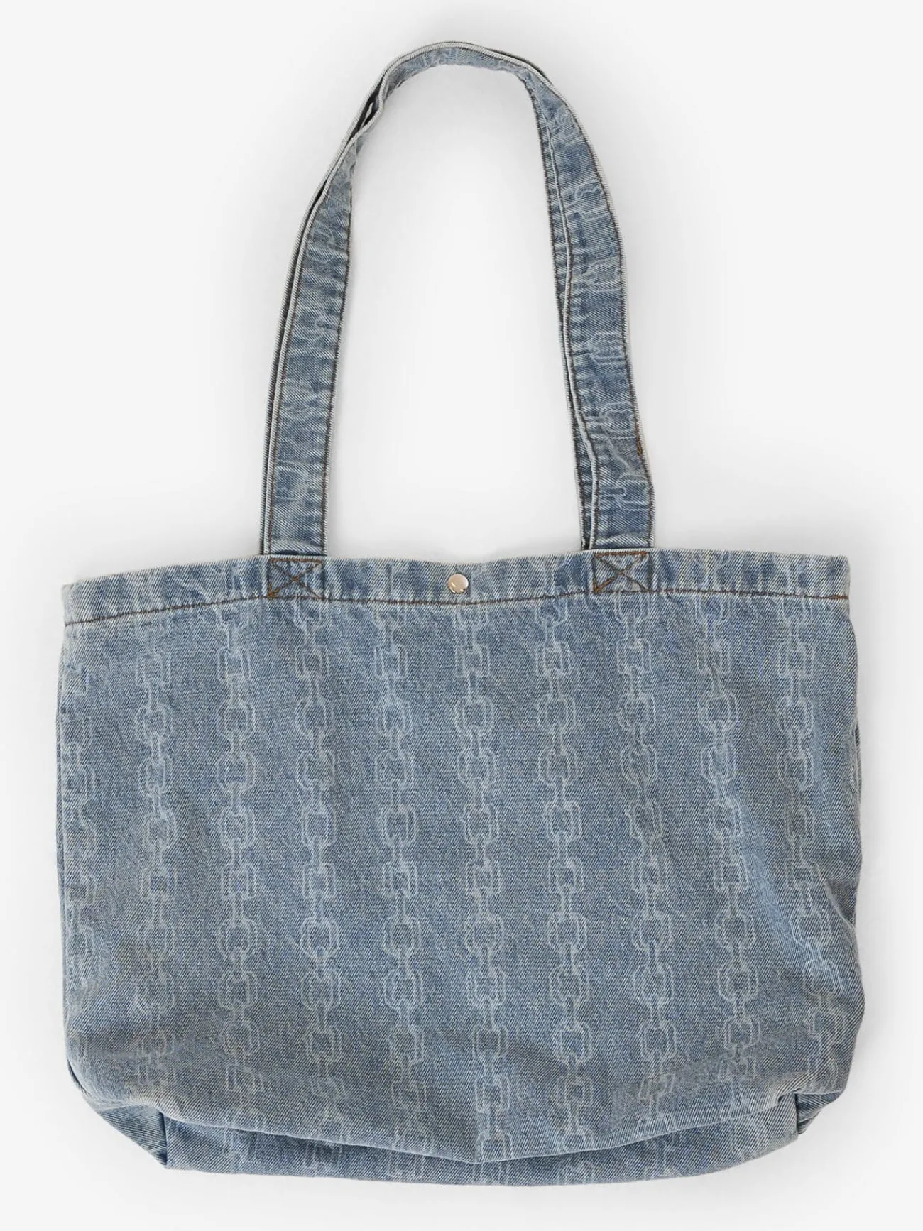 Sale Thrills Chain Reaction Denim Tote - Faded Rinse Indigo FadedRinseIndigo