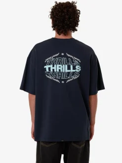 Clearance Thrills Chaotic State Box Fit Oversize Tee - Eclipse