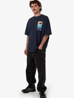 Clearance Thrills Chaotic State Box Fit Oversize Tee - Eclipse