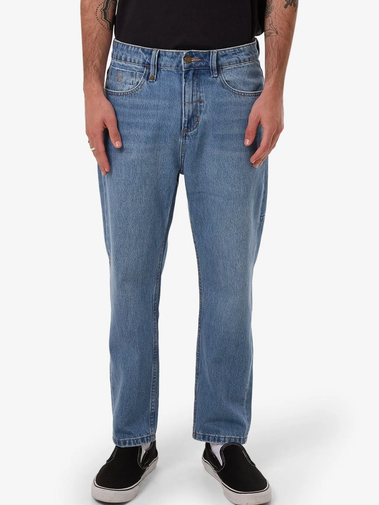 New Thrills Chopped Denim Jean - Dark Dust Blue DarkDustBlue